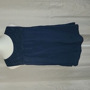 Gap Blue Lace Top Tank Top, Size S